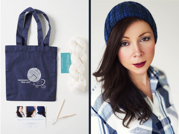 Beginner Knitted Hat Kit - Choose Your Color