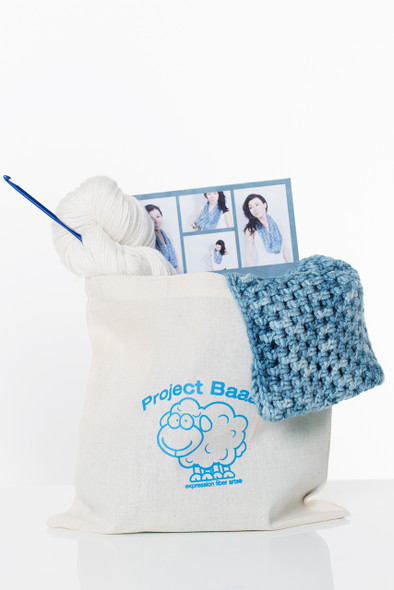 Beginner Crochet Infinity Scarf Kit - Choose Your Color
