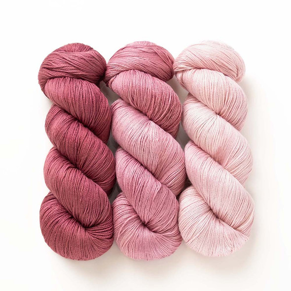 Oopsy Brick Rose Hues 'YAK SILK' FINGERING KIT