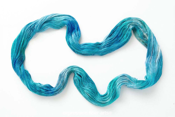Caledonia Blue 'YAK SILK' LACE