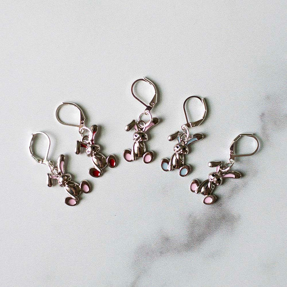 Cottontail Charm Stitch Markers – Set of 5