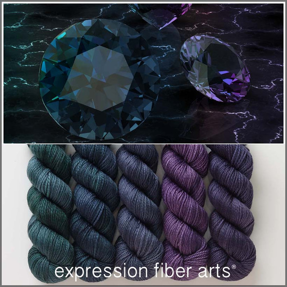 Pre-Order Dark Alexandrite Hues 'BUTTERY' WORSTED KIT