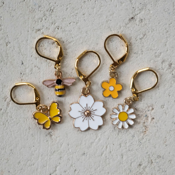 Bee & Bloom Stitch Markers– Set of 5