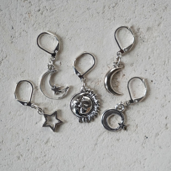 Moonlit Magic Stitch Markers – Set of 5