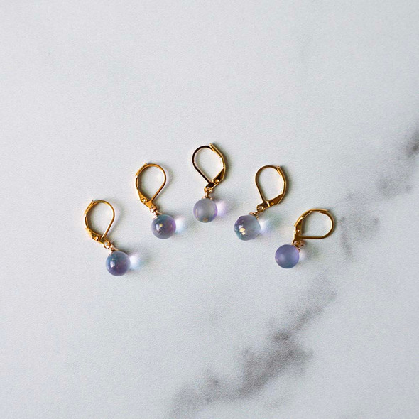 Iridescent Charm Stitch Markers – Set of 5