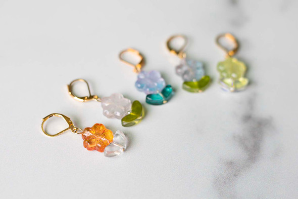 Prismatic Petals Stitch Markers – Set of 5