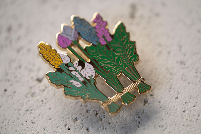 Dried Flowers Enamel Pin